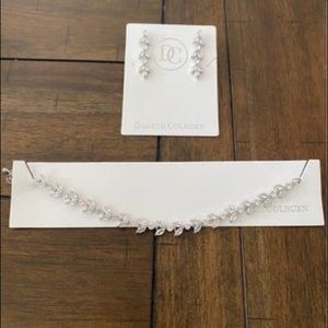 Silver earrings & bracelet set